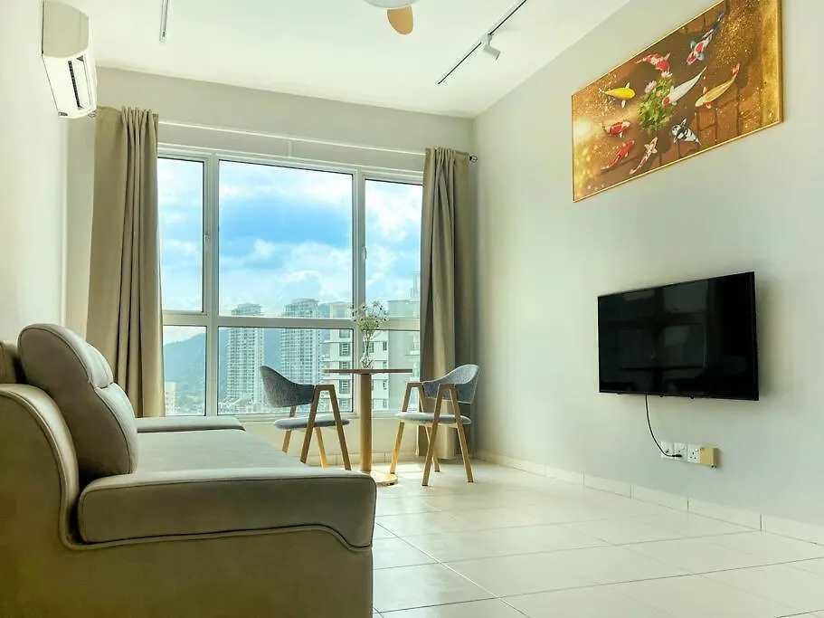 Modern Muji 3 Bedder Retreat W/ Netflix/ Fast Wifi Apartment Tanjung Tokong Malaysia